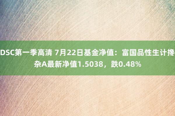 DSC第一季高清 7月22日基金净值：富国品性生计搀杂A最新净值1.5038，跌0.48%