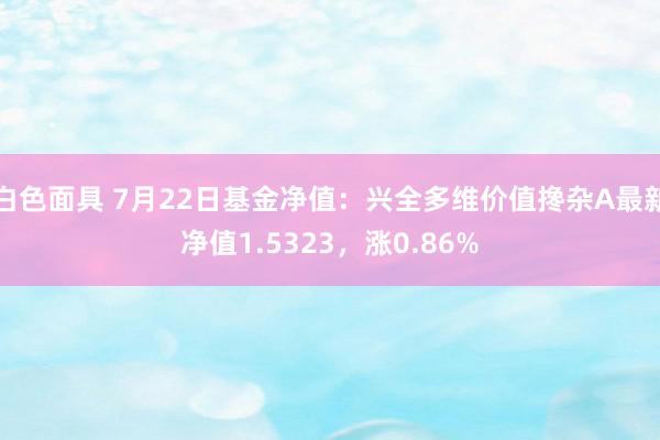 白色面具 7月22日基金净值：兴全多维价值搀杂A最新净值1.5323，涨0.86%