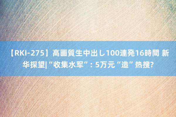 【RKI-275】高画質生中出し100連発16時間 新华探望|“收集水军”: 5万元“造”热搜?